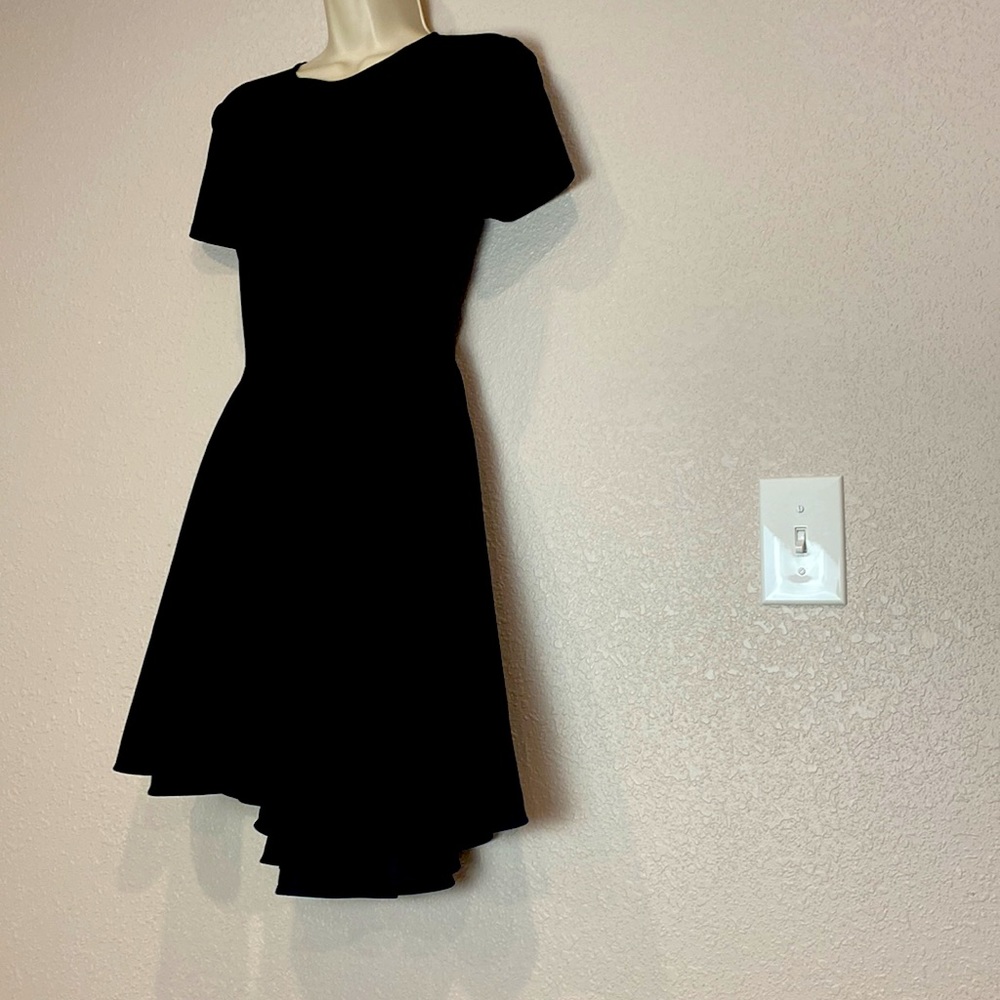 Express Black high-low cocktail dress.